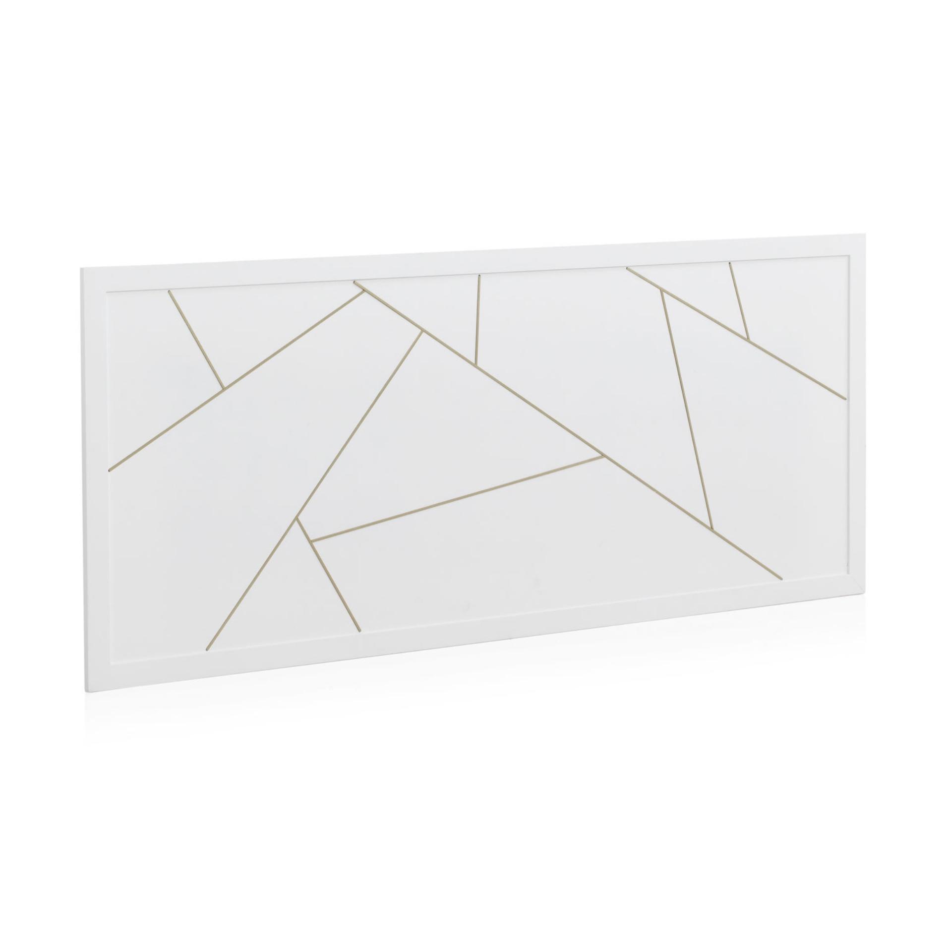 Cabezal Lacado Blanco Decorado En Oro 145X60 El mejor complemento para tu hogar. Fijalo