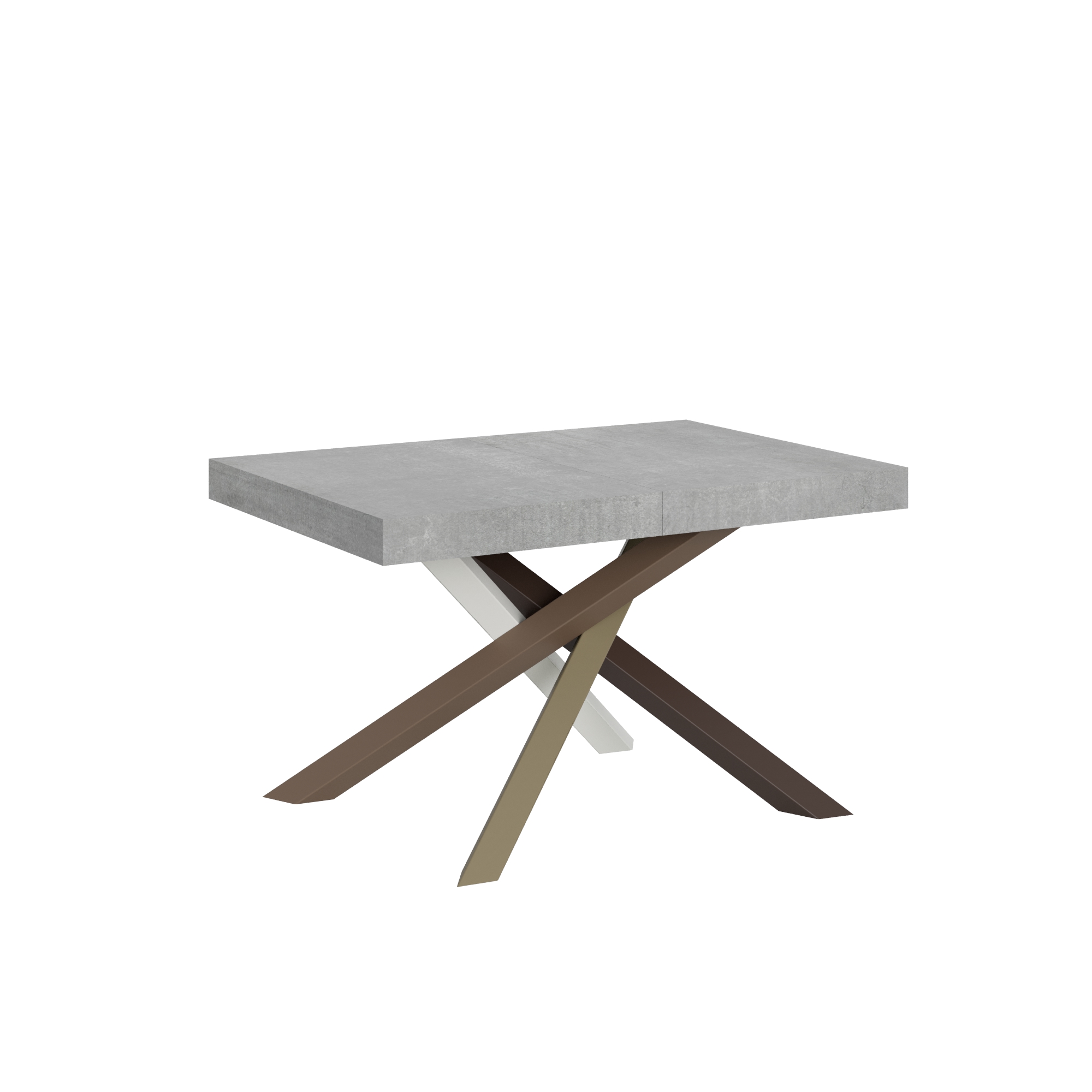 Mesa extensible 140/400x90 cm Volantis patas hormigón multicolor 4/C - Itamoby