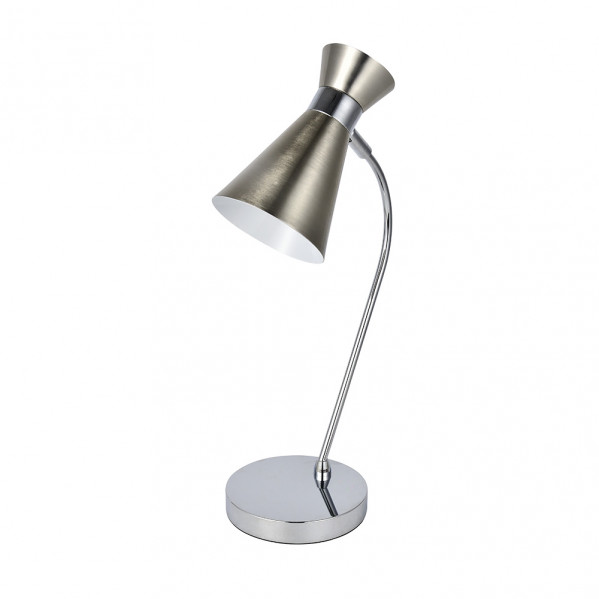 Sobremesa petra 1xe14 niquel/cromo 48x24x15 cm orientable