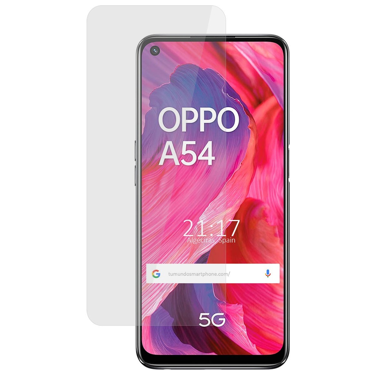Tumundosmartphone Protector Cristal Templado para Oppo A54 5G / A74 5G Vidrio
