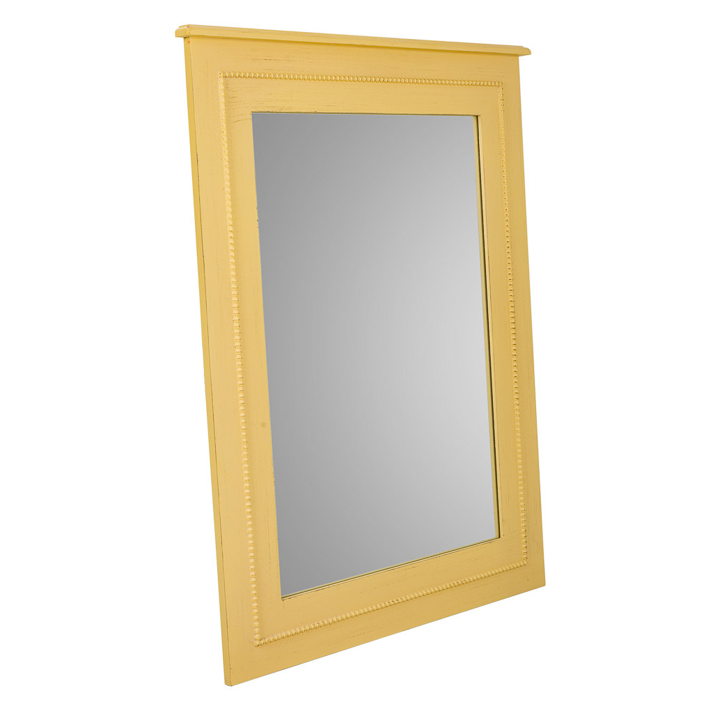 Wonderlust Deco - Espejo de madera amarillo 70x03x90 Amarillo 70x03x90h cm