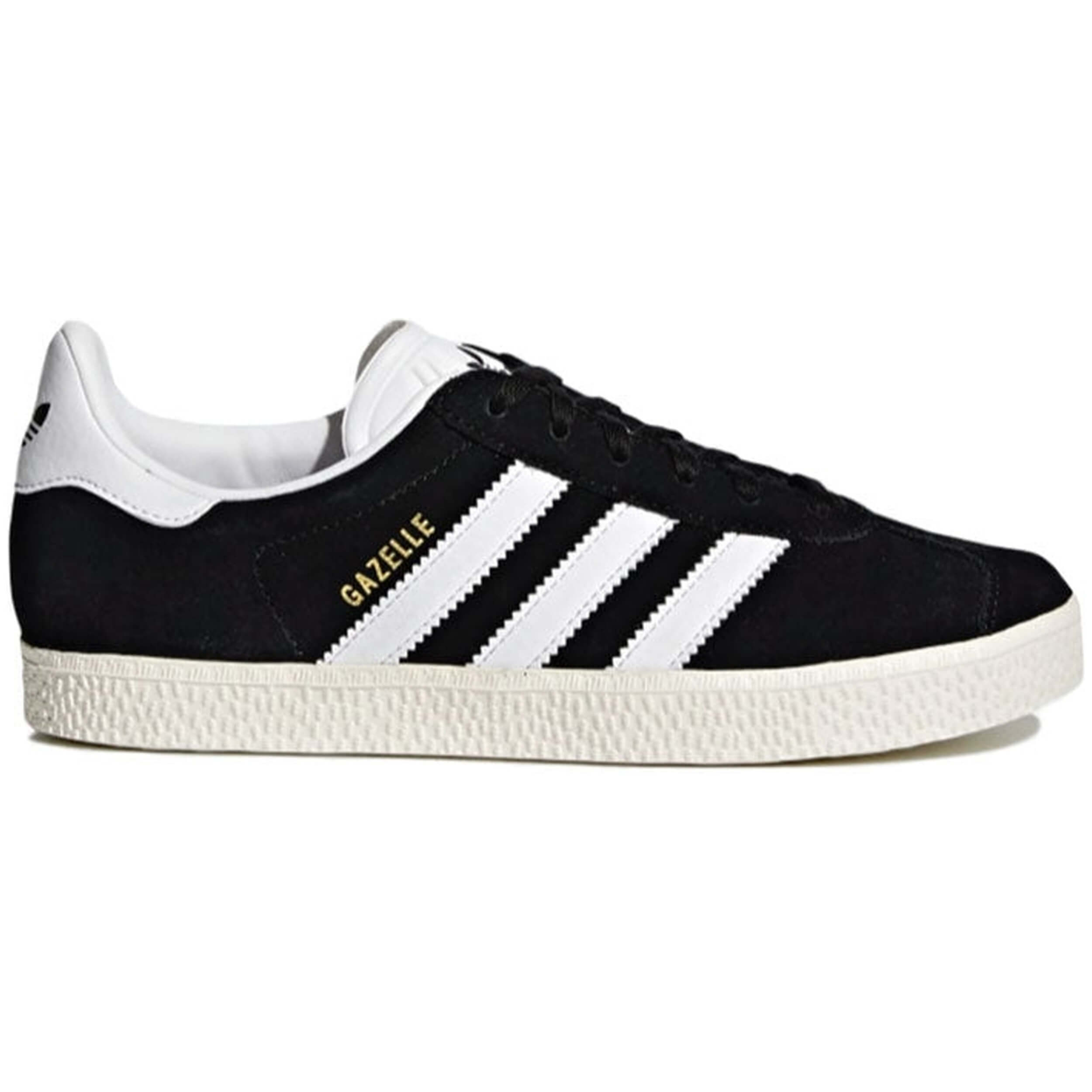 Zapatillas Adidas modelo Gazelle             Cblack/White/Goldmt en color Negro