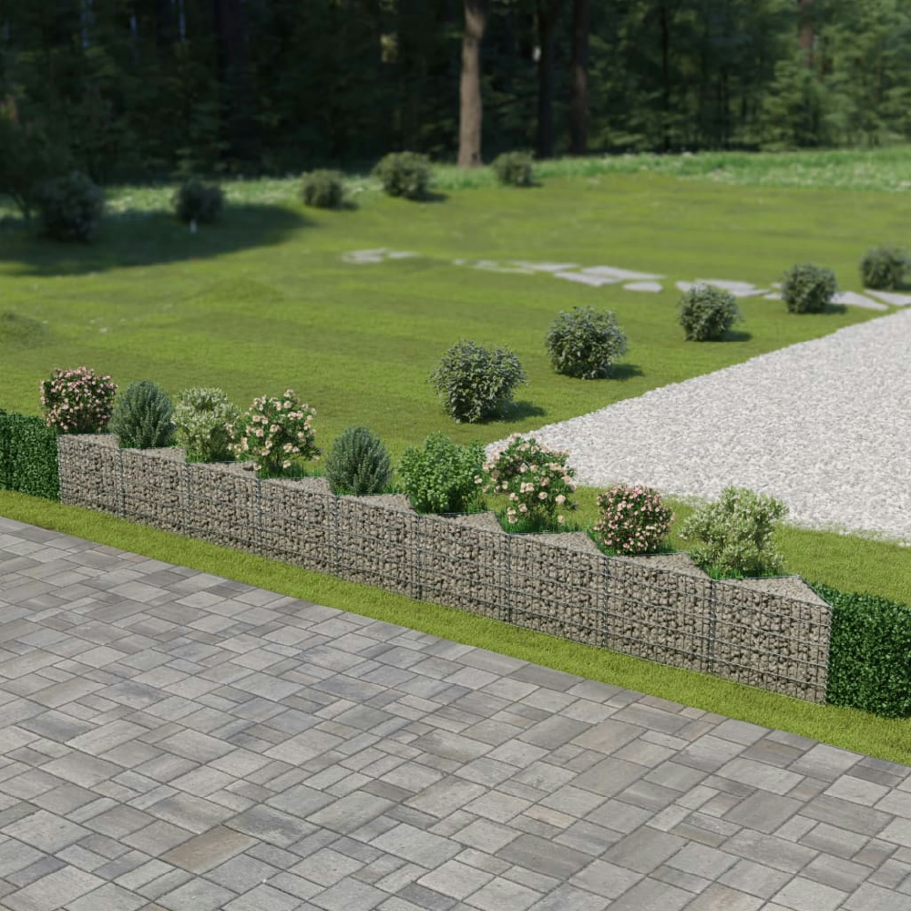vidaXL MURO DE GAVIONES DE ACERO 630X30X50 CM