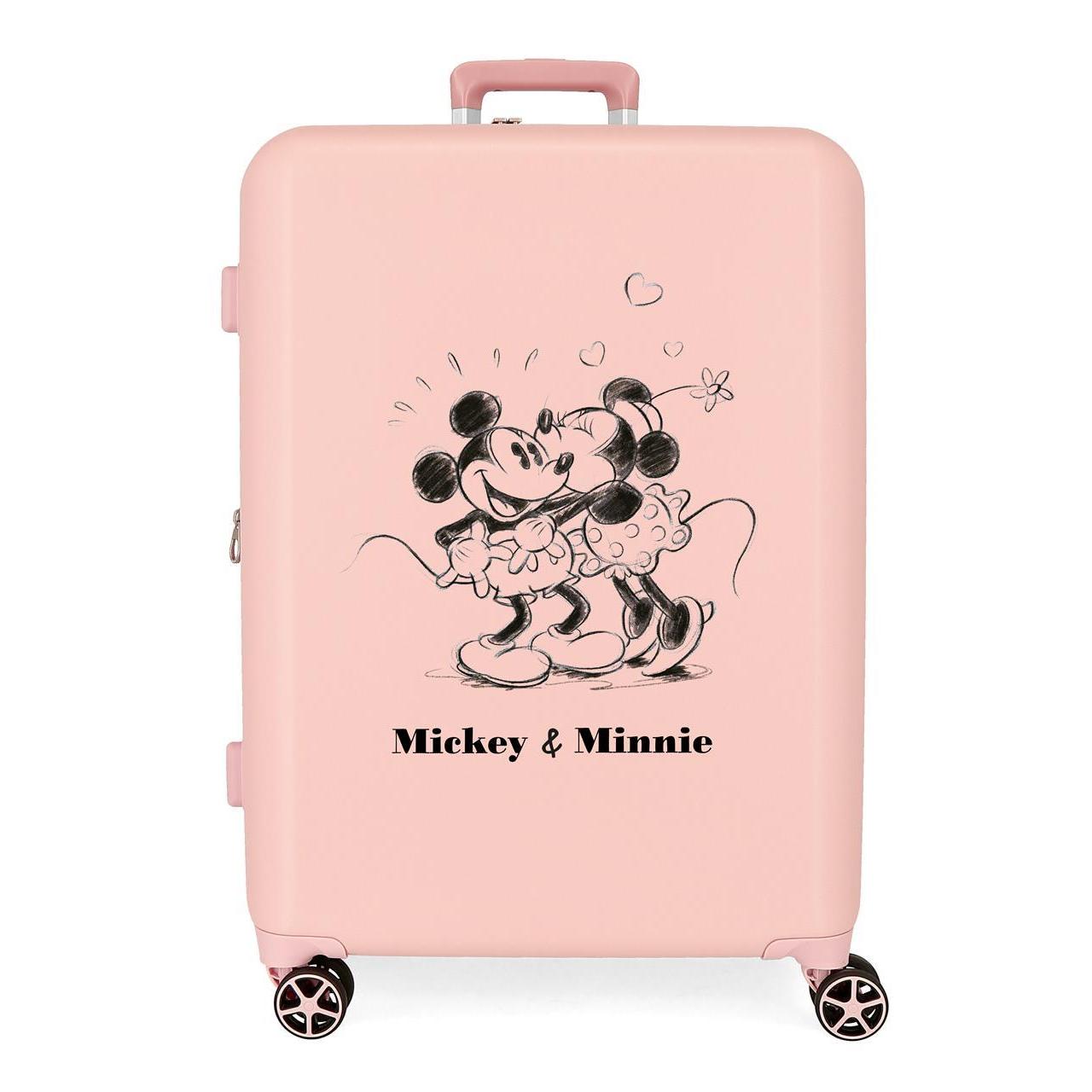 Disney Mickey y Minnie Good Things  Maleta Mediana Extensible ABS 70cm