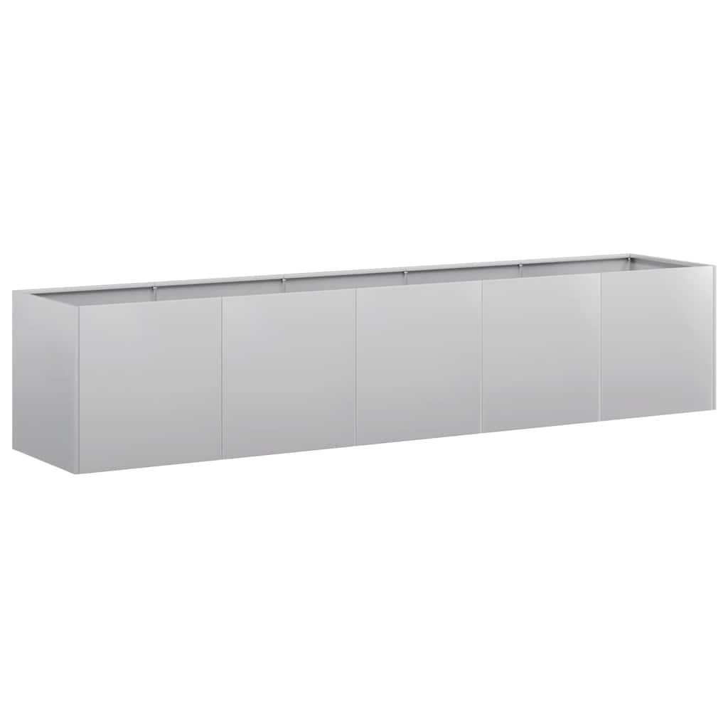 vidaXL Jardinera 200x40x40 cm de acero galvanizado