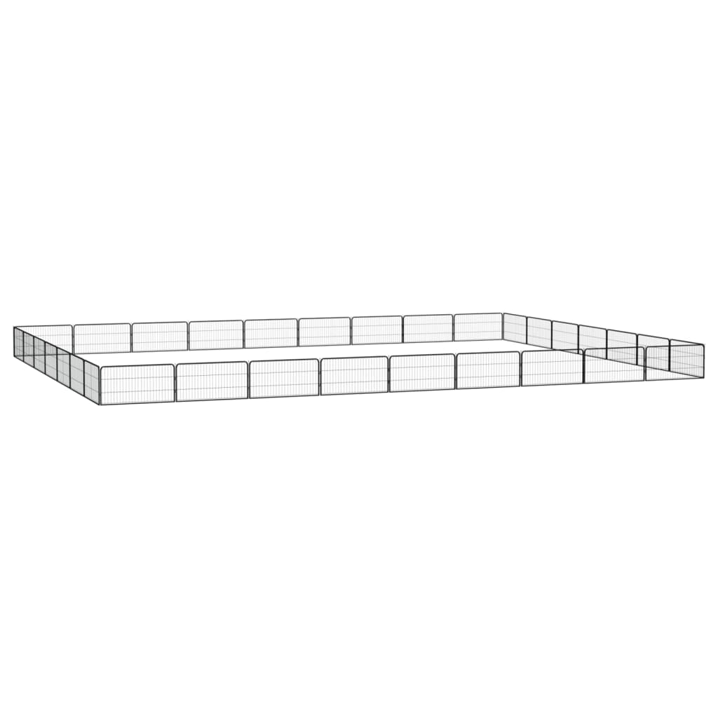 vidaXL Corral para Perros Acero con Recubrimiento en Polvo Cachorros Dimensiones 100x100x50 cm (4 paneles),  300x100x50 cm (8 paneles),  400x200x50 cm (12 paneles) y mas