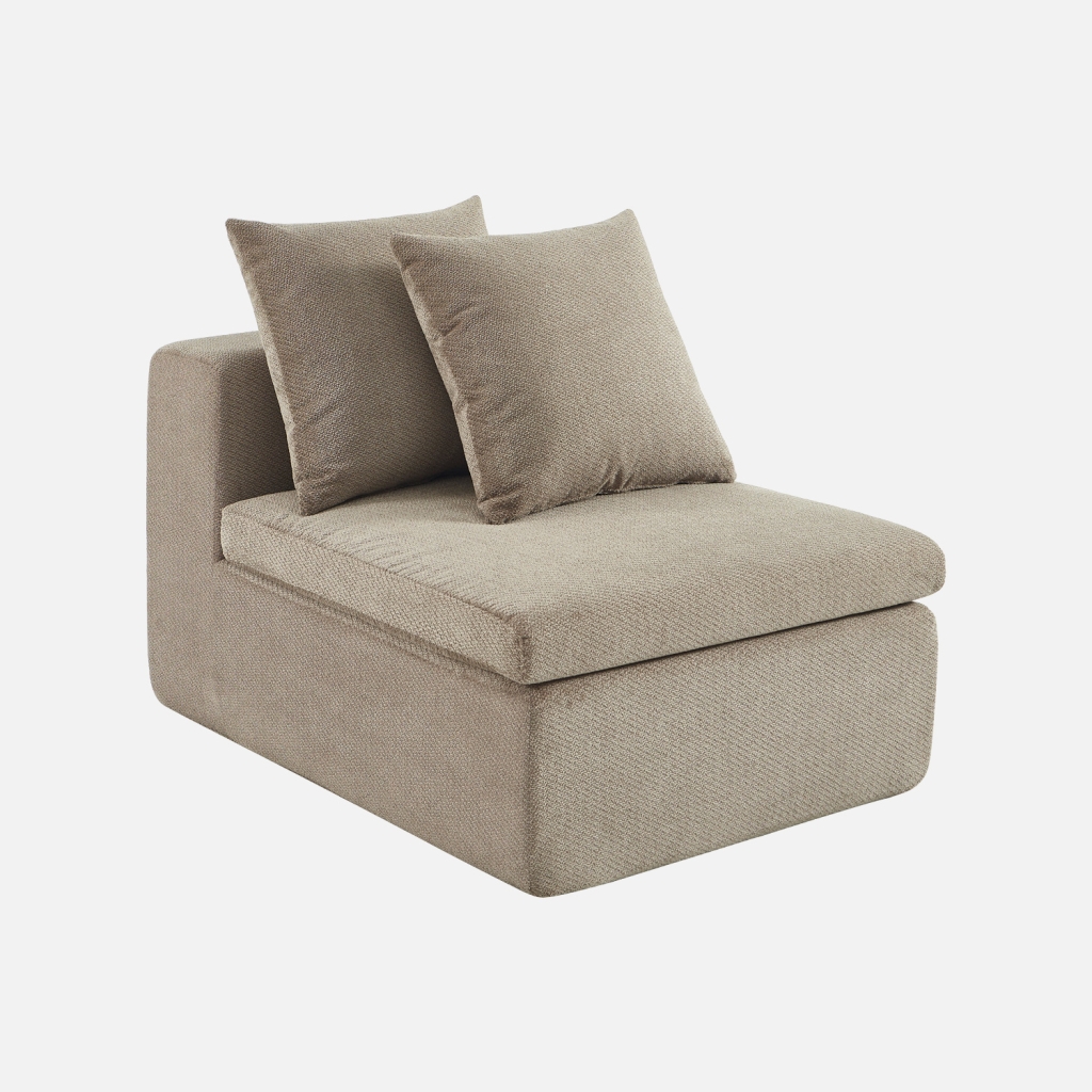 sweeek - Módulo para sofá modular de tela chenilla , Movi , 76x110x62