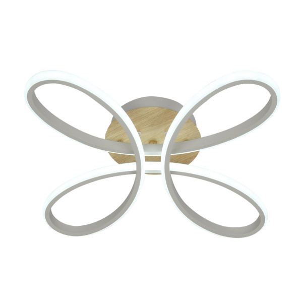 Plafon bandeira 104w 3000-4000-6500k blanco/haya 11440  lm c/remoto,memoria y reg.intensidad 12x42,5x42,5cm