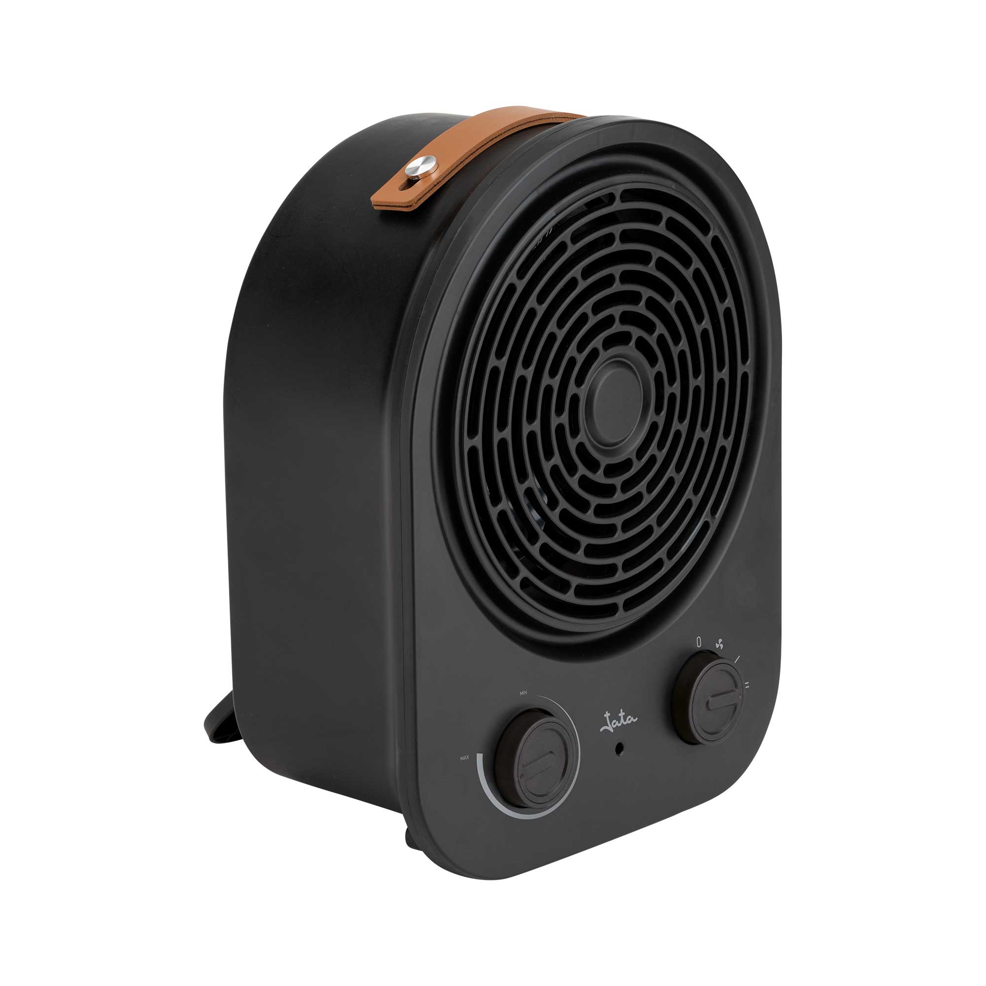 JATA JCTV1240 - Calefactor Bajo Consumo. Termoventilador Baño 2000 W. 2 Potencias. Ventilador. Termostato Regulable. Antivuelco. Asa de Transporte. Compacto: 21 x 15,9 x 27,2 cm