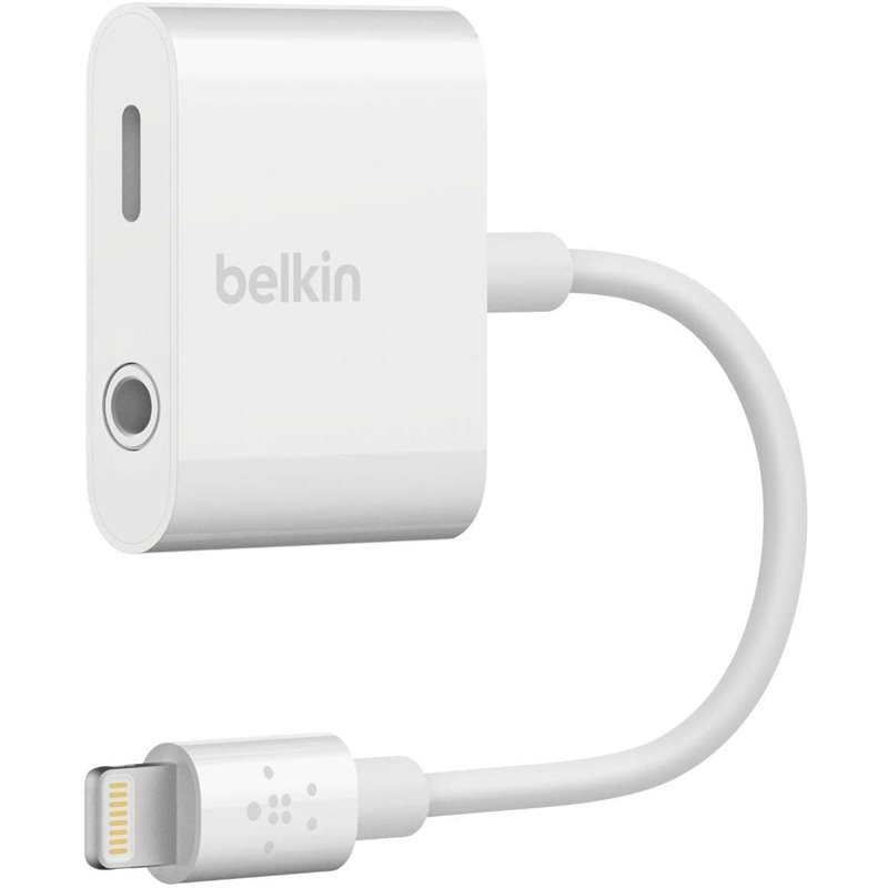 Adaptador Belkin Lightning Macho / Audio + Lightning Hembra