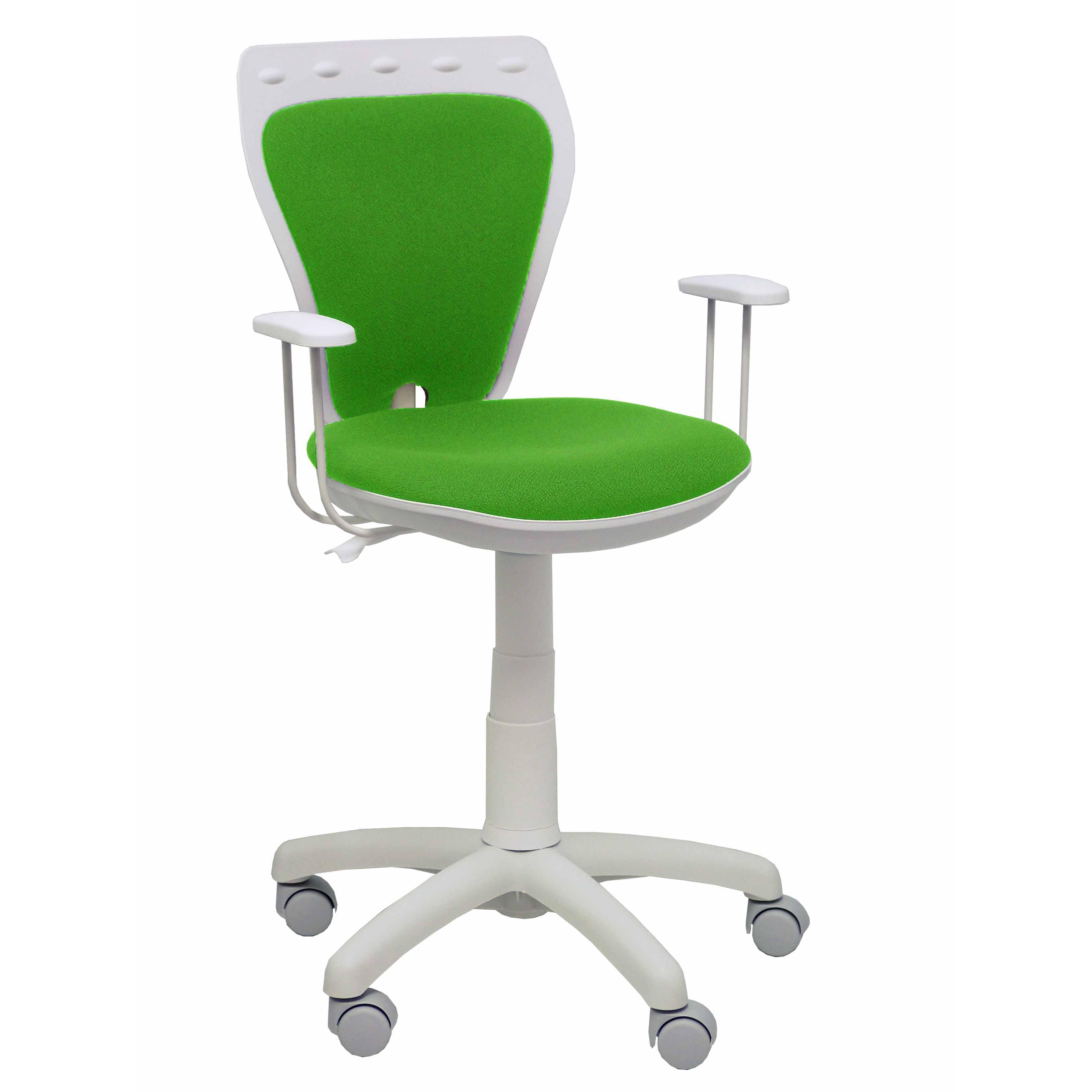 Piqueras Y Crespo Silla Juvenil Ergonómica Blanca con Brazos Regulable en Altura para Niños y Adolescentes