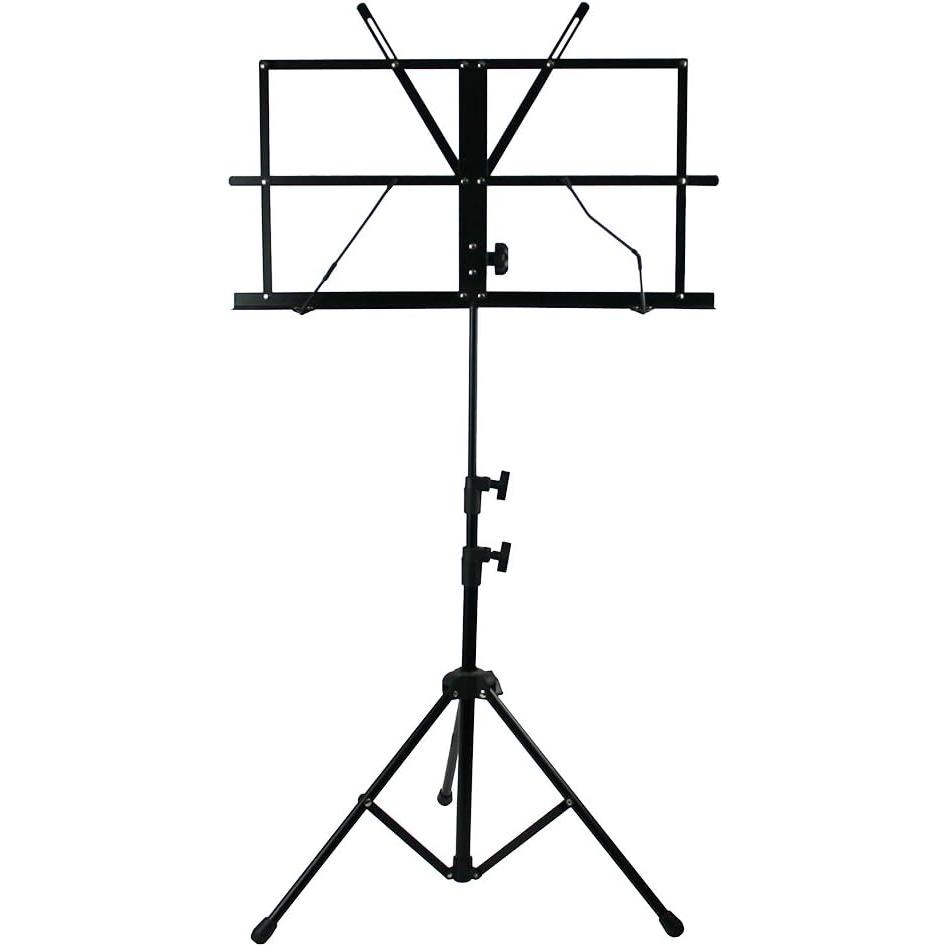 CM 7P16 - Atril plegable  para partituras color negro, plegable y portátil con bolsa de transporte incluida