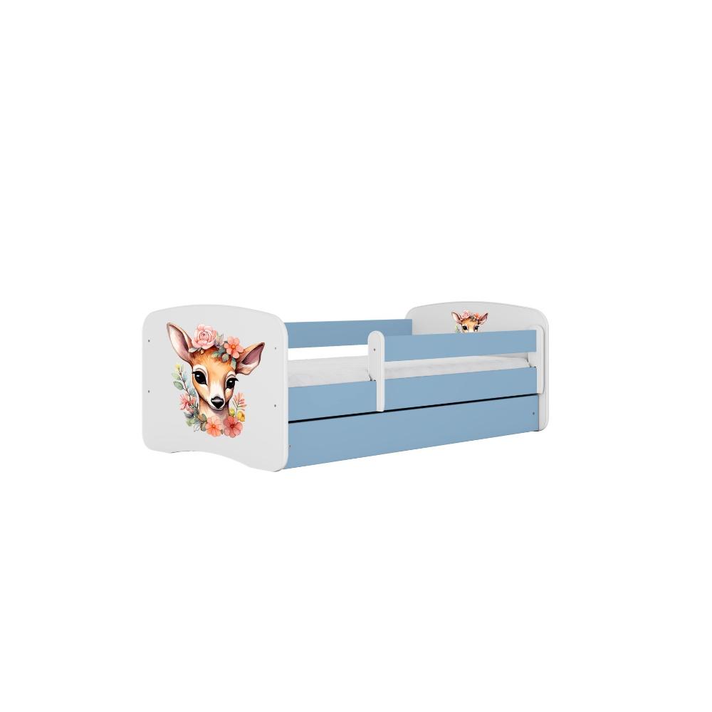 Cama 180 x 80 cm Kocot Kids com gaveta e colchão BabyDreams Bambi Blue
