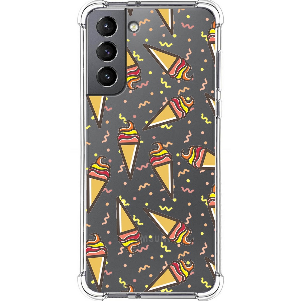 Tumundosmartphone Funda Silicona Antigolpes para Samsung Galaxy S21 5G diseño Helados Dibujos
