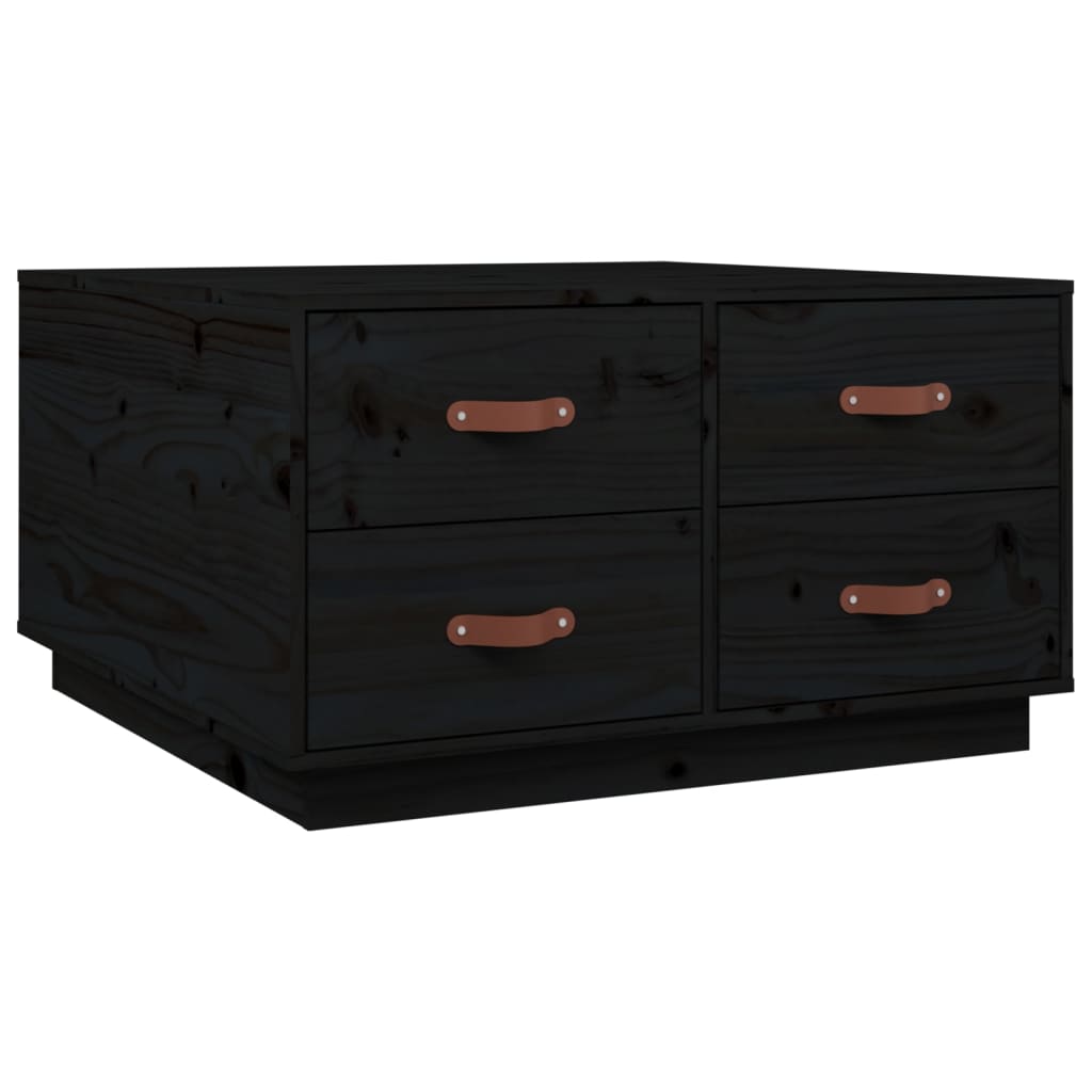 Vidaxl Mesa de Centro de Madera Maciza de Pino 80x80x45 Cm Natural