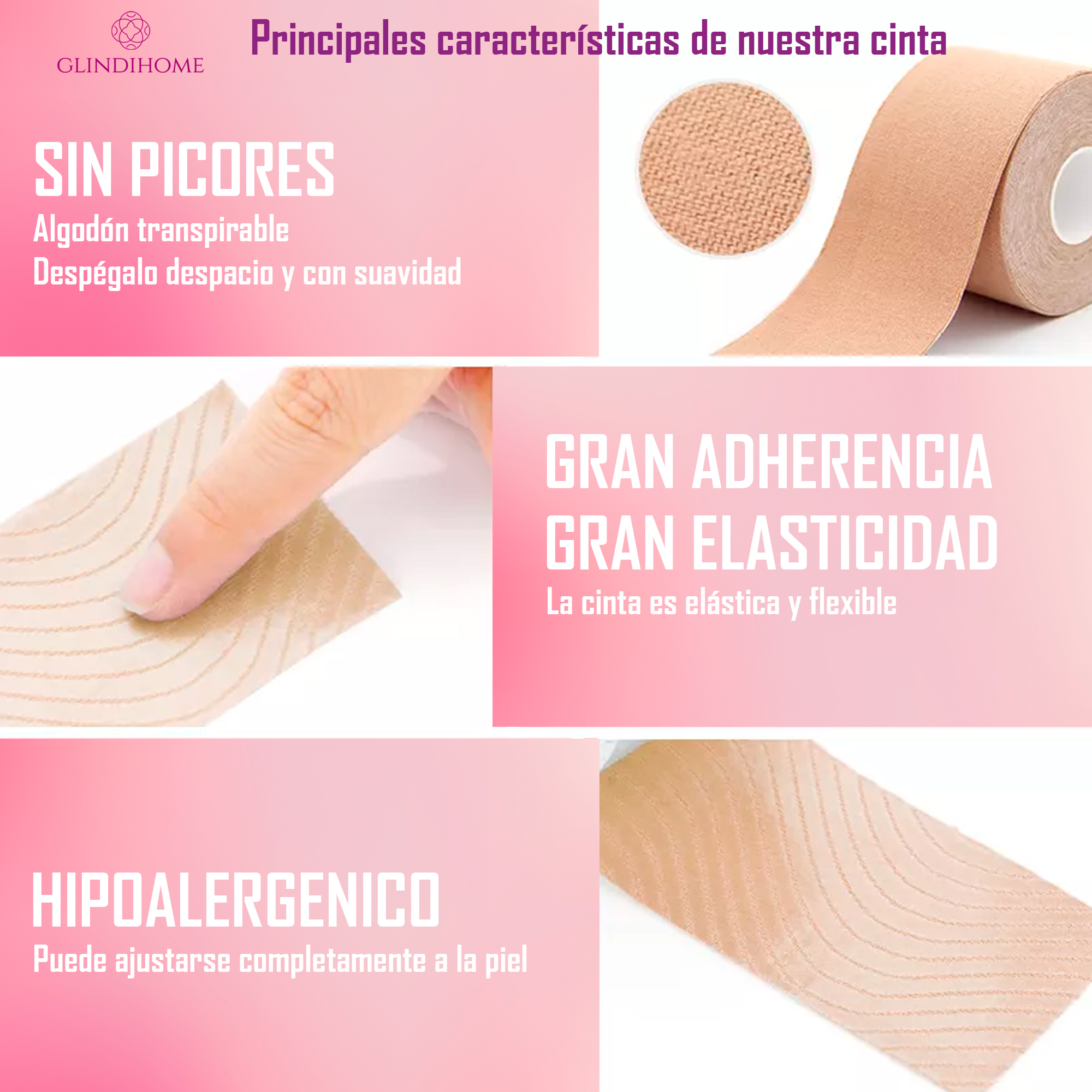 GLINDIHOME Pack 2 Pares de Pezoneras Adhesivas Invisibles de