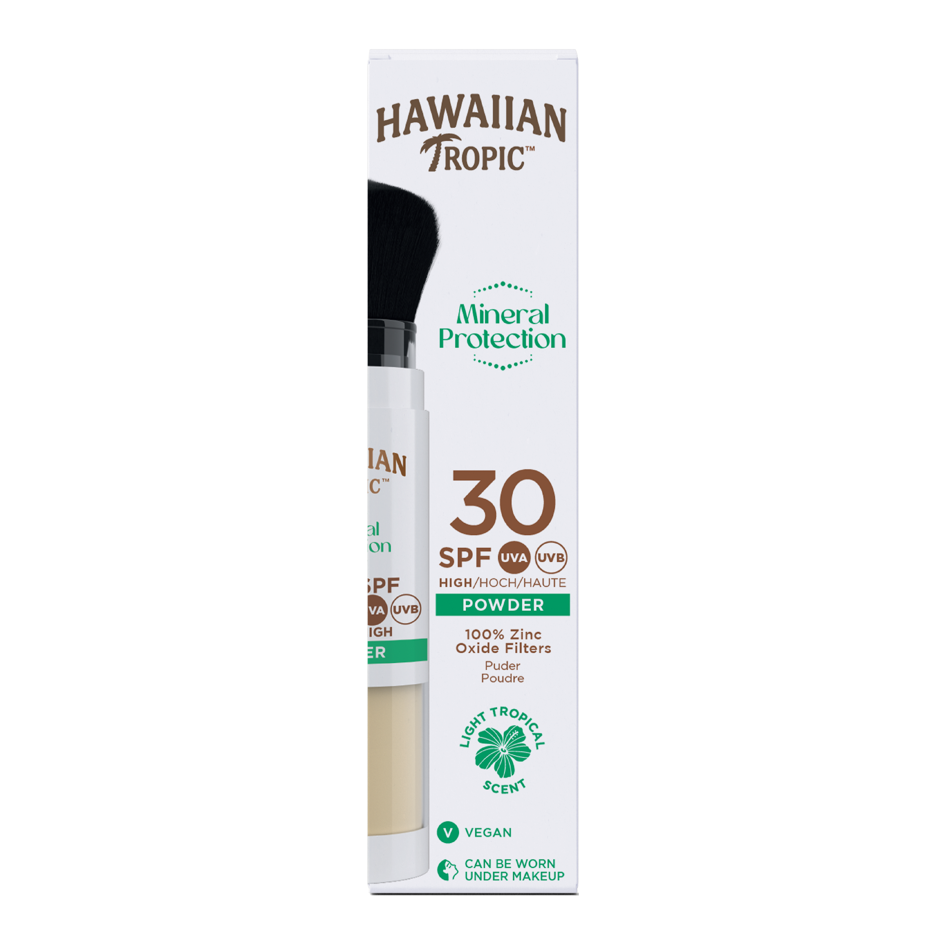 Protector Solar Mineral en Polvo SPF 30 con Brocha Aplicadora, Protección UVA/UVB, Filtro 100?% Óxido de Zinc, Acabado Ligero para Rostro y Retocar Maquillaje