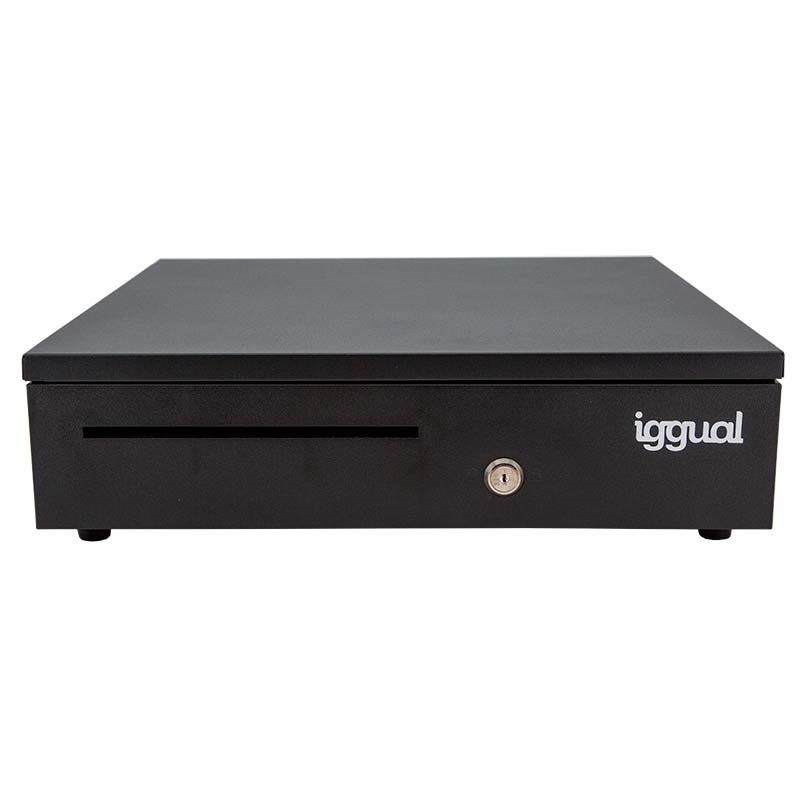 Cajón Portamonedas Iggual IRON-35 Negro - Resistente y Duradero