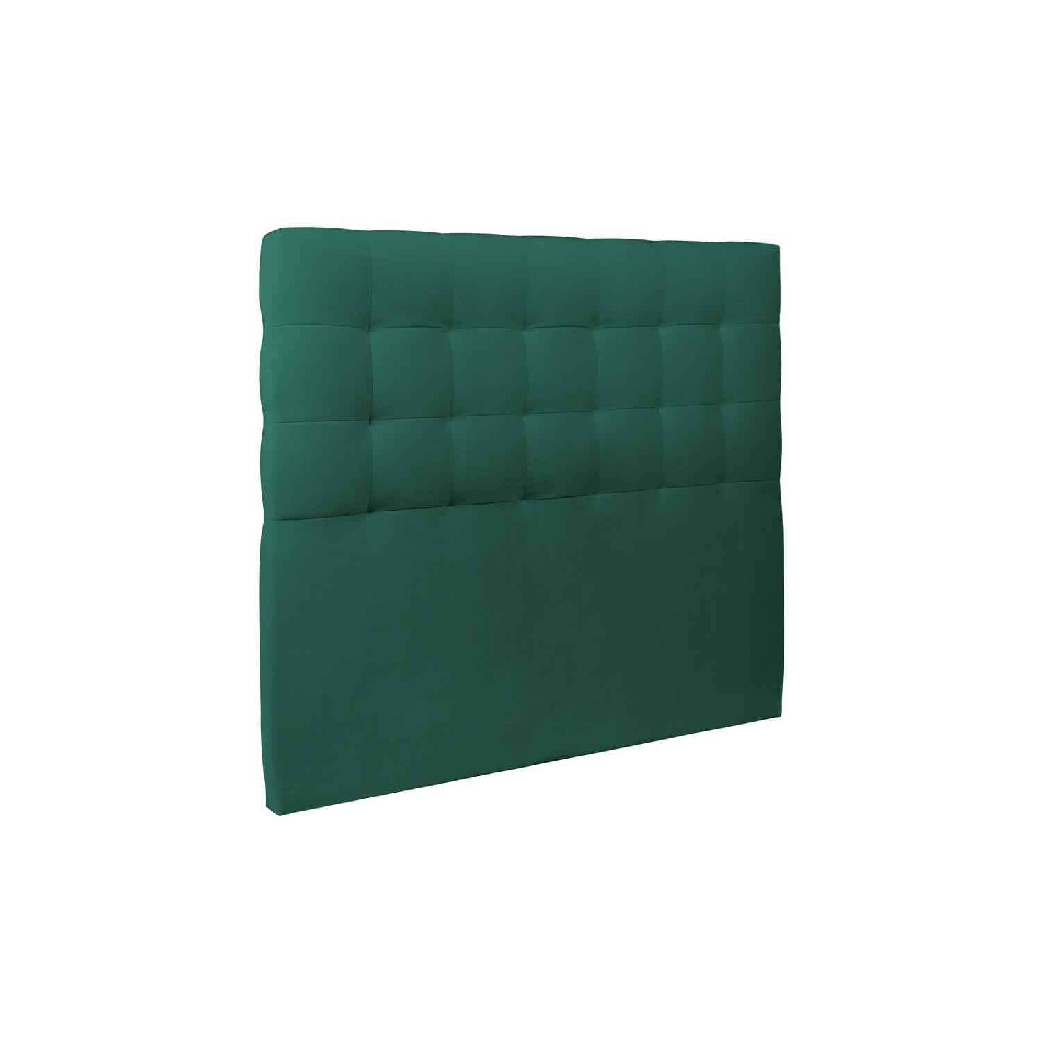 Cabecero acolchado de 160 cm - Tela de terciopelo verde