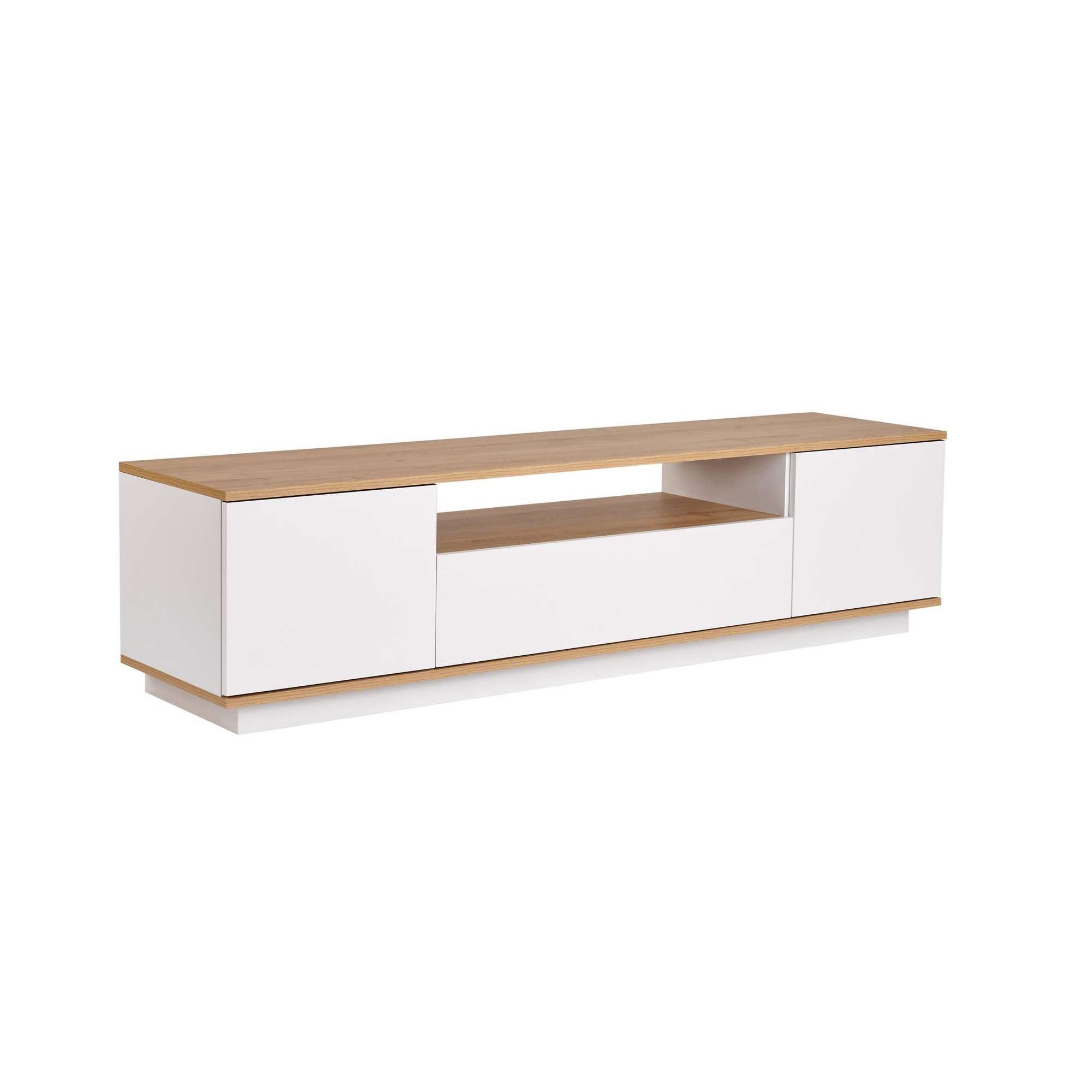 Habitat y Jardin - Soporte de TV de madera "Veramont" - 180 x 44 x 44 cm - Marrón claro