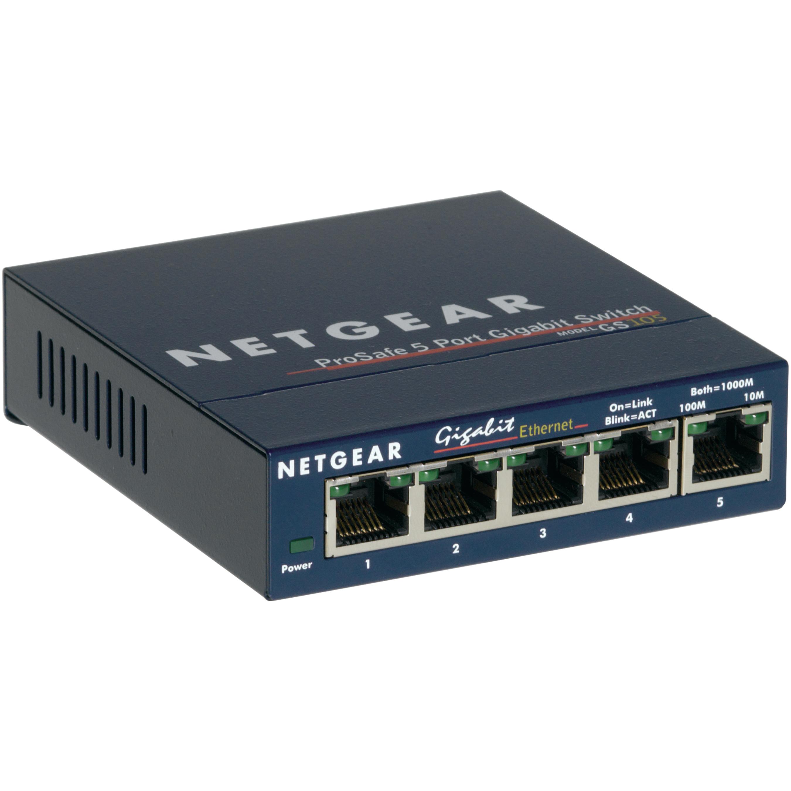 Netgear GS105 5 puertos RJ-45 Azul GS105GE