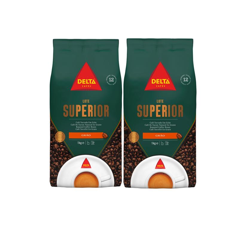 Delta Cafés  Superior grano - PACK 2 uds de 1kg - Sabor persistente y bien definido