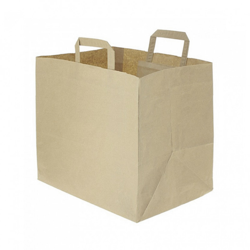 250 Uds. Bolsas de papel kraft fondo ancho y altas (32+21x33cm) | Ref: BP40