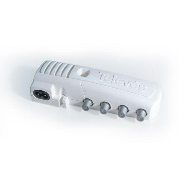 Televes Amplificador TV Interior 6S - Potencia de Salida Alta y Bajo Consumo