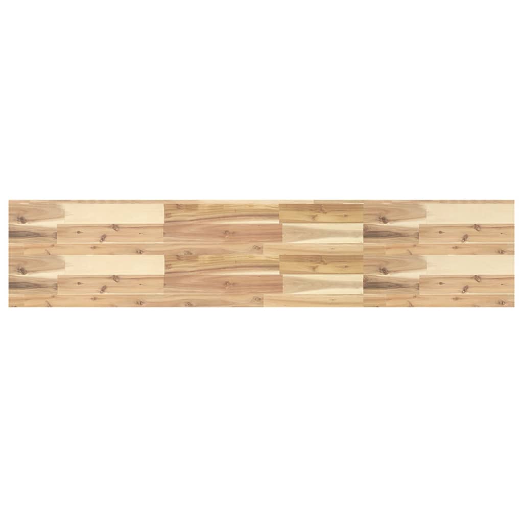 Vidaxl Estante Flotante de Madera Acacia Maciza con Acabado Al Aceite 120x30x4cm Marrón Oscuro