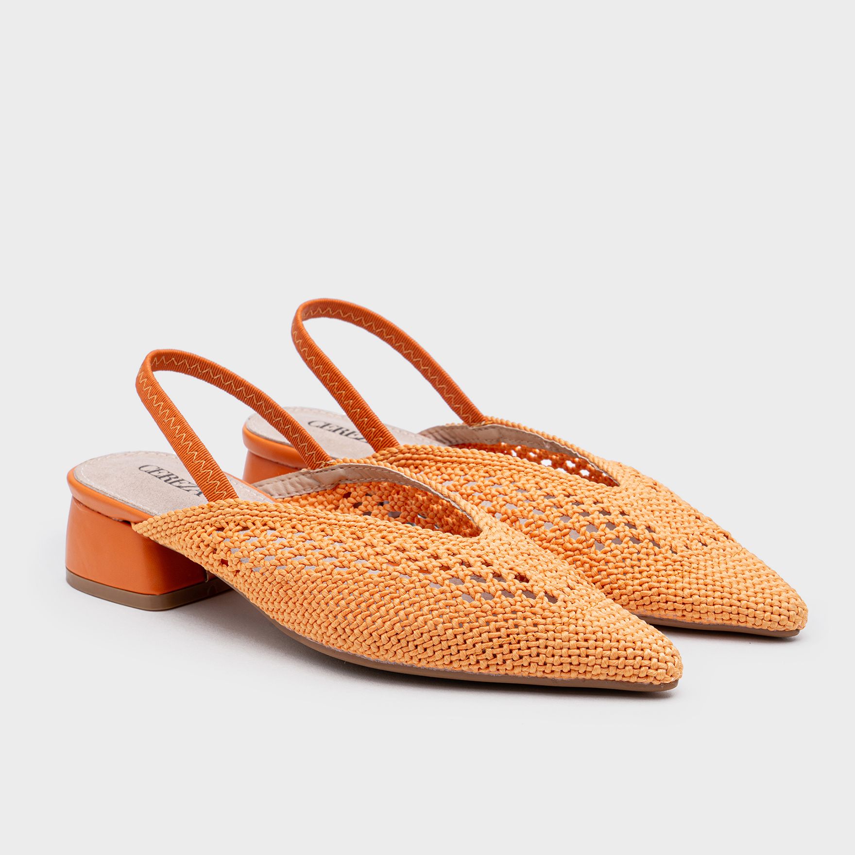 Tacones Destalonados de Crochet — Sandalia Elegante de Tejido Trenzado con Estilo Artesanal