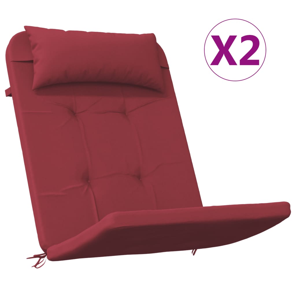 Vidaxl Cojines para Silla Adirondack 2 Uds Tela Oxford Color Antracita