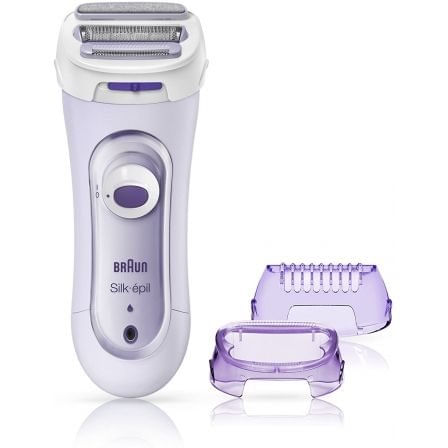 Braun Silk-épil Lady Shaver Ls 5560 - Afeitadora Femenina Recargable Con Cabezal Redondeado y Recortador de Bikini