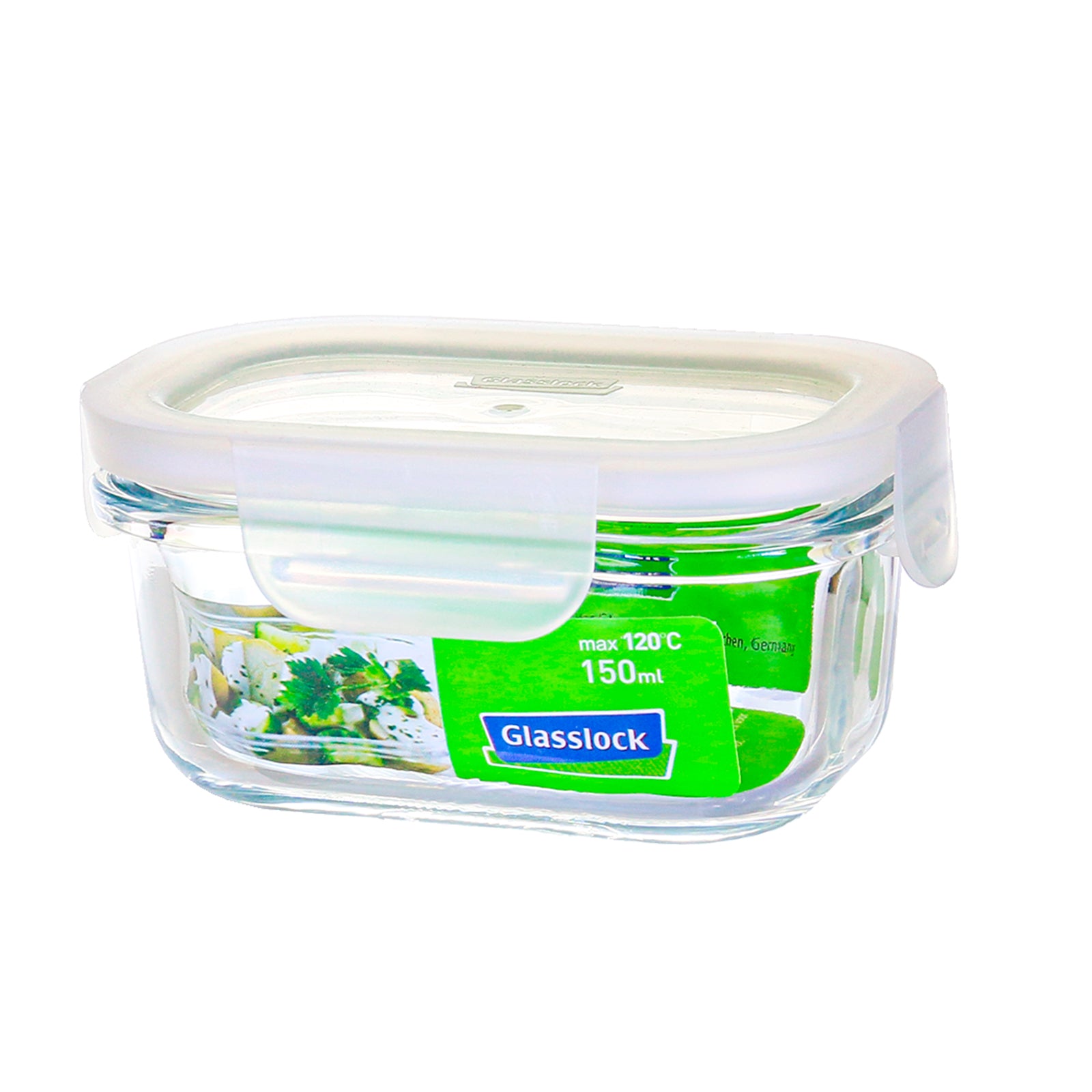 Glasslock Classic - Recipiente Hermético Rectangular de 0.15L en Vidrio Templado
