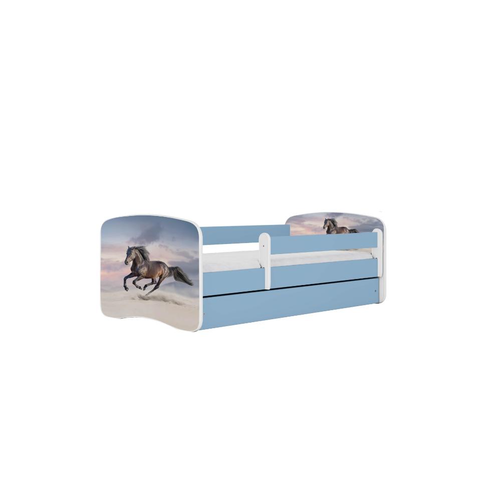 Cama 140 x 70 cm Kocot Kids com gaveta Babydreams Galloping Horse Blue