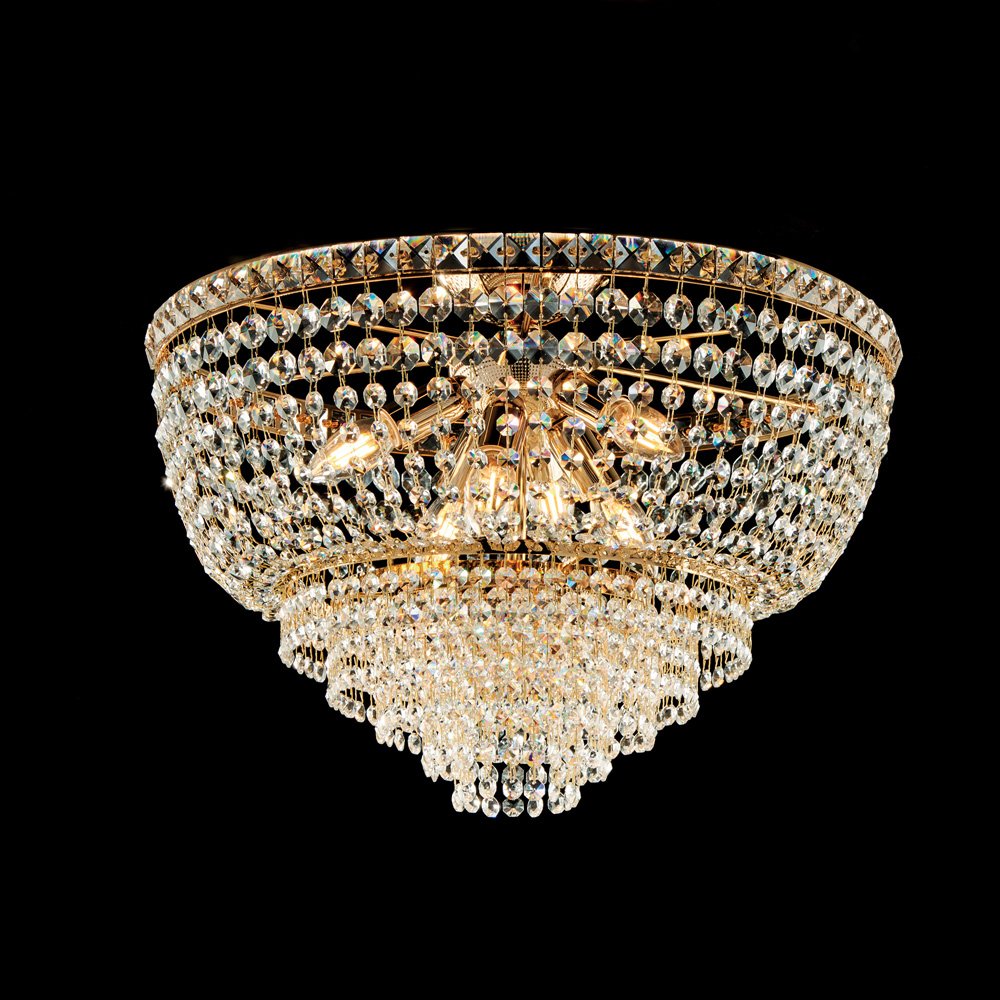 Classic Wagner 6 luces E14 oro luz de techo
