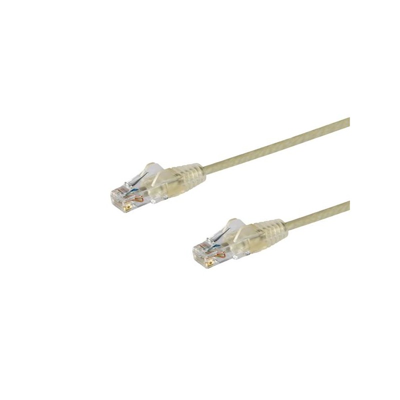 StarTech.com - Cable Cat6 de 3m - Delgado - con Conectores RJ45 sin Enganches - Gris N6PAT300CMGRS