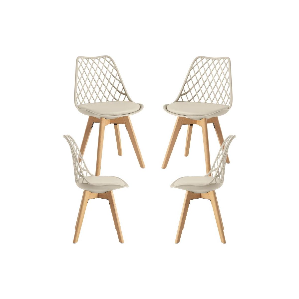 Regalos Miguel - Packs Sillas Comedor - Pack 4 Sillas Mima - Greige