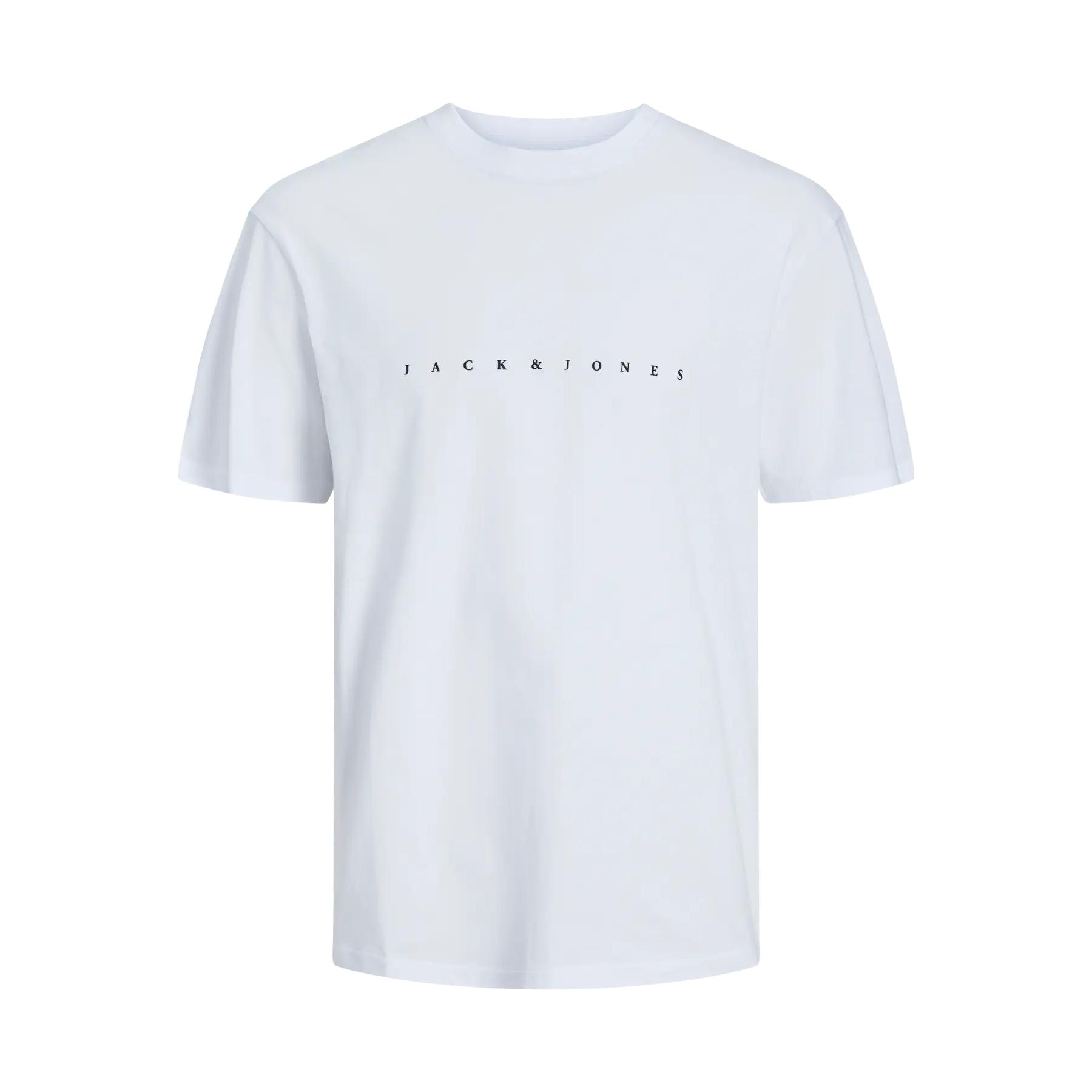 Jack & Jones - Camiseta hombre manga corta con diseño versátil y actual, tejido 100% algodón cómodo, fácil de combinar con vaqueros o chaquetas, perfecta para cualquier temporada