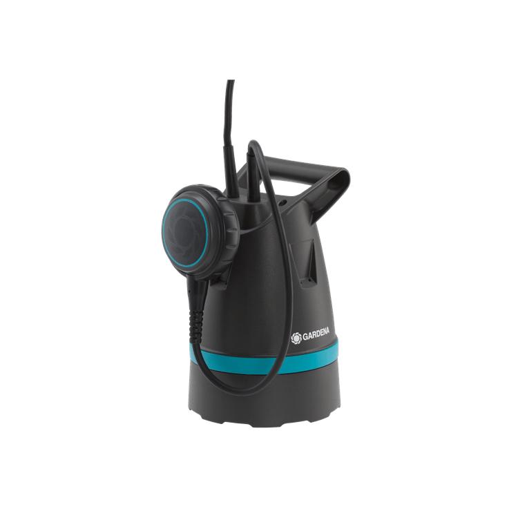 Gardena Bomba sumergible de aguas limpias 8600 Basic: bomba drenaje conexión flexible mangueras, 8600 l/h, aspiración plana hasta 4mm, interruptor flotación funcionamiento continuo (9001-47)