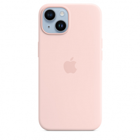 Apple - Apple funda de silicona rosa caliza con MagSafe para iPhone 14