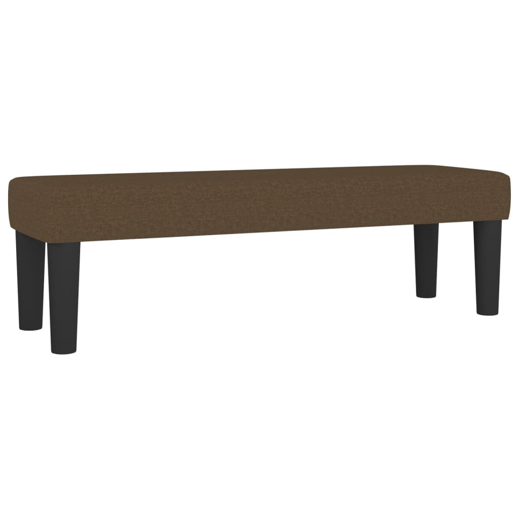 vidaXL Banco de tela 100x30x30 cm en color Gris oscuro/Marrón oscuro/Crema y más