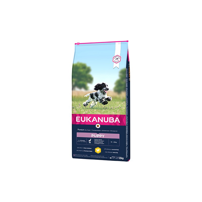 EUKANUBA PUPPY Y JUNIOR RAZA MEDIANA 12KG