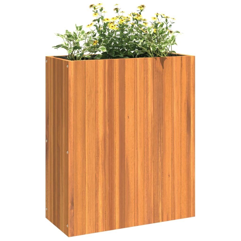 vidaXL Jardinera de madera maciza de acacia Dimensiones 25 x 25 x 25 cm,  35 x 35 x 35 cm,  45 x 45 x 45 cm y mas