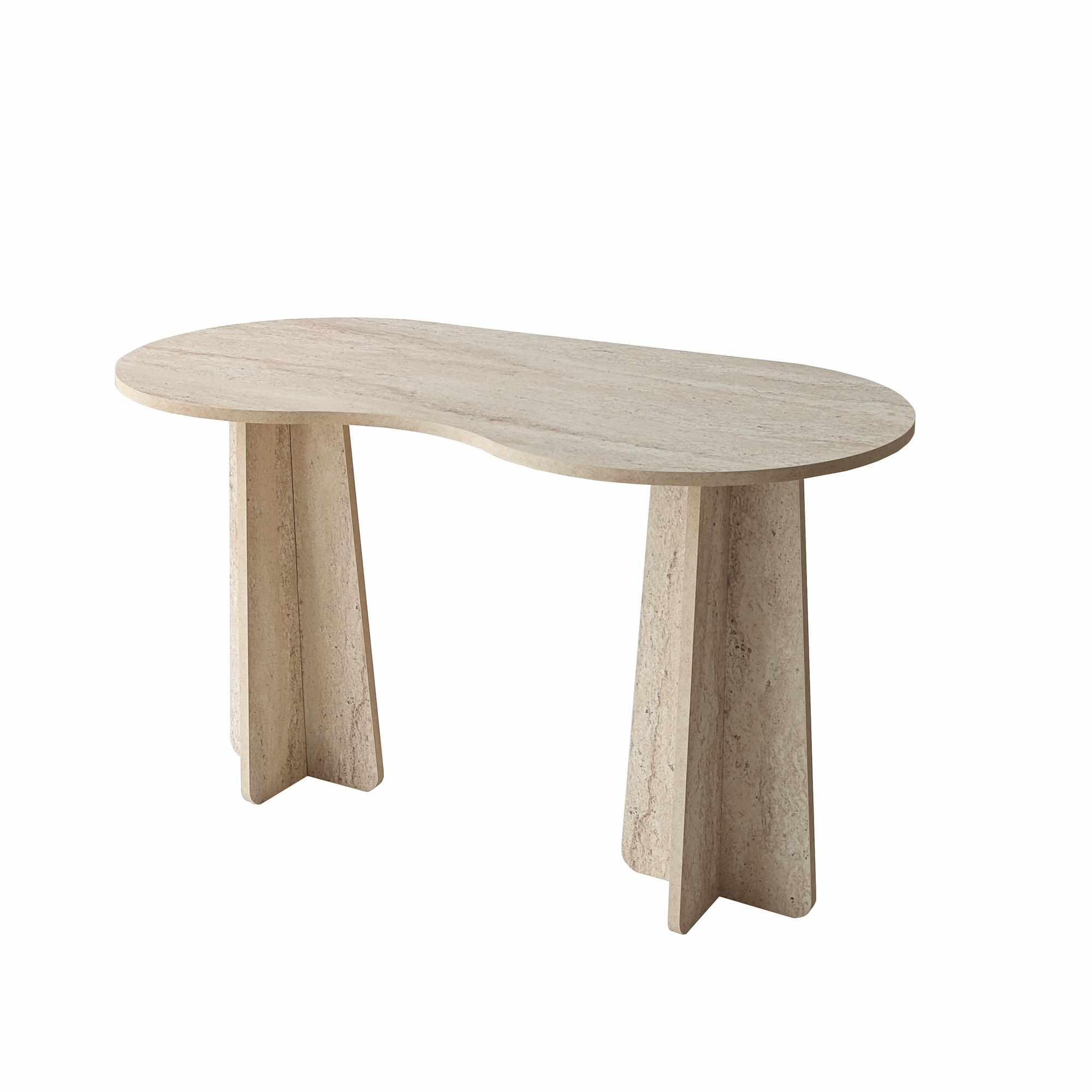Habitat y Jardin - Escritorio "infinito" de madera 120 x 60 x 75 cm - Travertino
