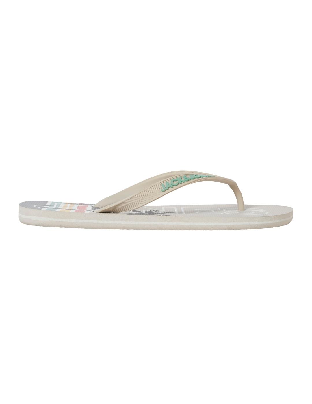 Chanclas de dedo Jack&Jones Palm beige para hombre