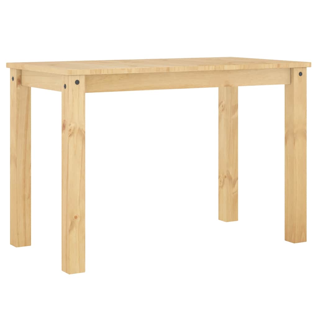 vidaXL Mesa de comedor Panama madera maciza de pino 117x60x75 cm en color Marrón/Blanco/Gris | estructura resistente ideal para salón dormitorio o estudio