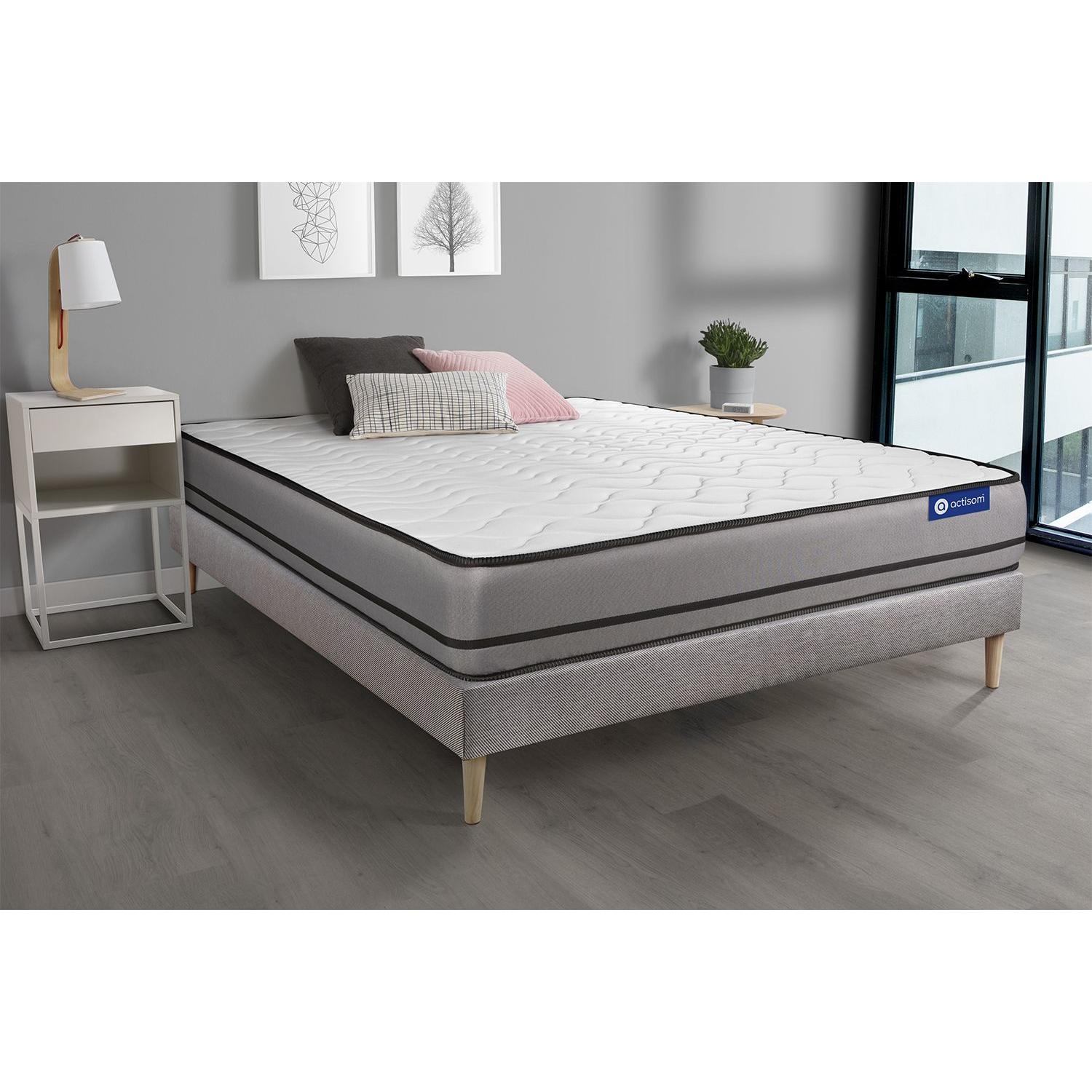 Pack colchón Actilatex night 120x210cm + Somier, Látex y espuma viscoelástica, 3 zonas de confort