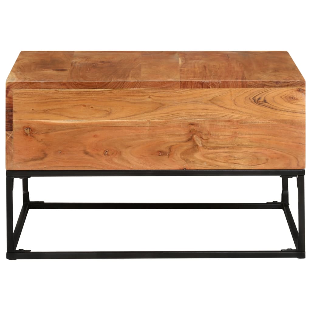 Mesa de Centro Vidaxl 68x68x41 Cm Madera de Mango Rugosa