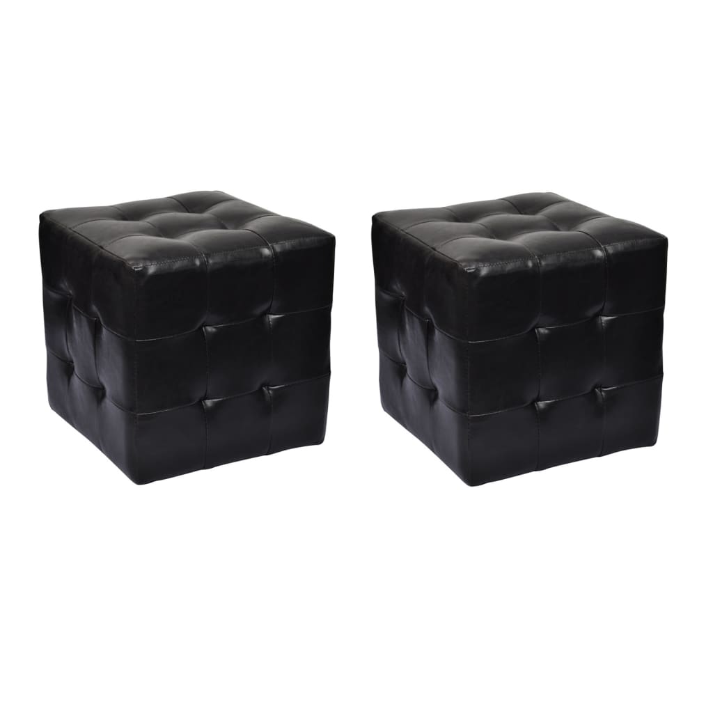 vidaXL Taburetes cubos Blanco, Negro, Gris Mesita habitacion mesitas de noche dormitorio para Salón, Estudio, Mesa Auxiliar