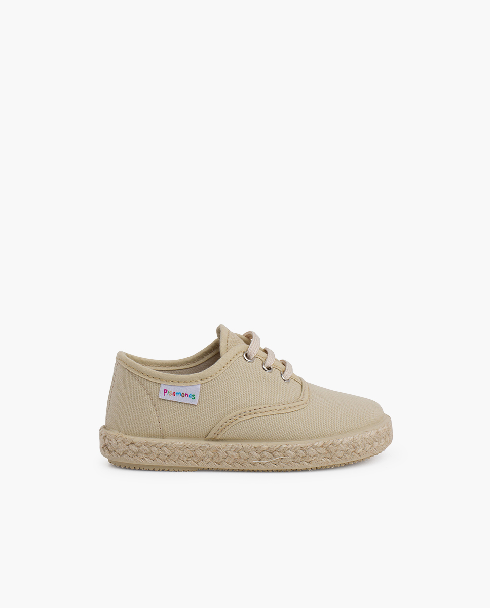 Pisamonas zapatillas lona cordones suela alpargata